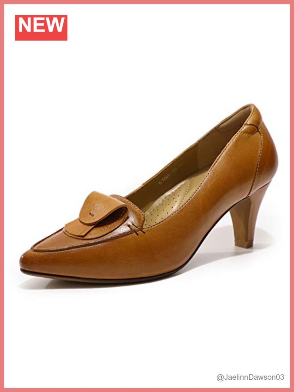 Women's Leather Pointed Toe High Heel Pumps Dressy Office Shoes